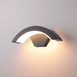 Minimalistische aluminium lamp tuin waterdichte halve maan wandlamp