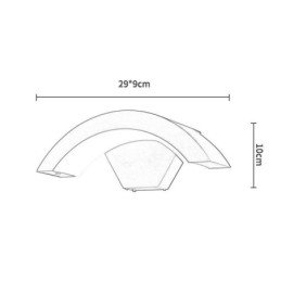 Minimalistische aluminium lamp tuin waterdichte halve maan wandlamp