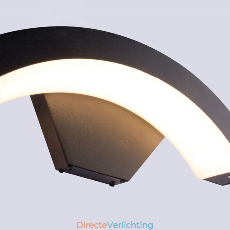 Minimalistische aluminium lamp tuin waterdichte halve maan wandlamp