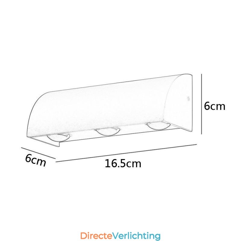 Wandlamp Waterdicht Aluminium Trap Wandlamp