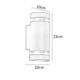 Wandlamp Waterdicht Up Down Aluminium Dubbele Kop Wandlamp