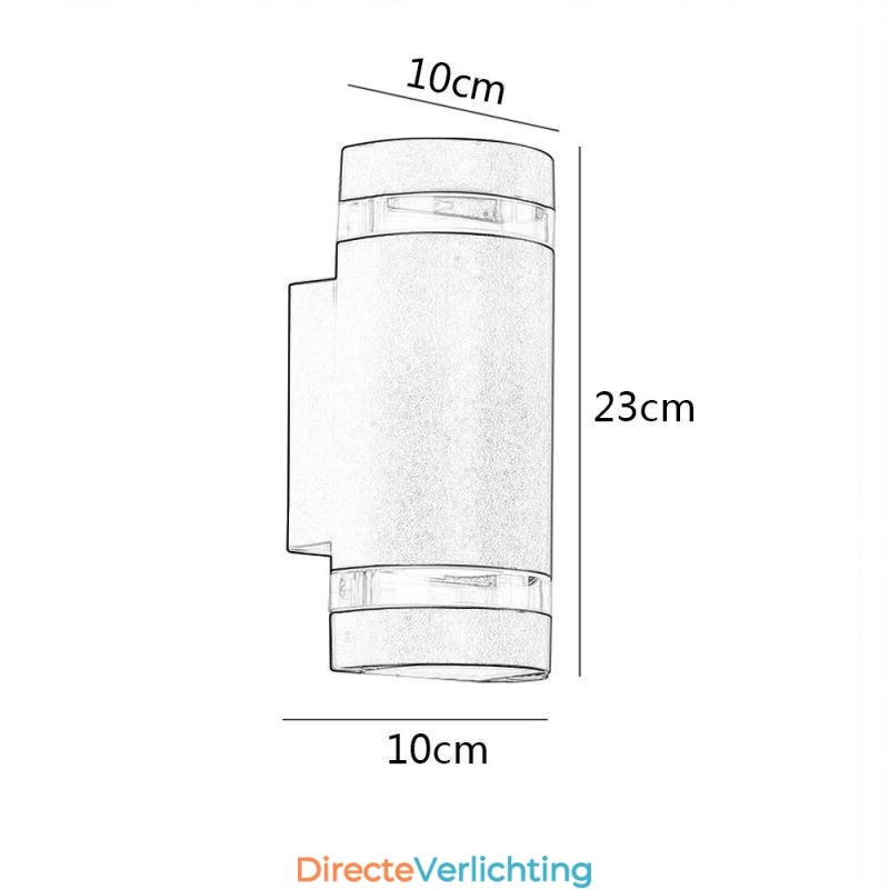 Wandlamp Waterdicht Up Down Aluminium Dubbele Kop Wandlamp