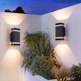 Eenvoudige aluminium wandlampen, waterdichte wandlamp, binnenplaats, veranda