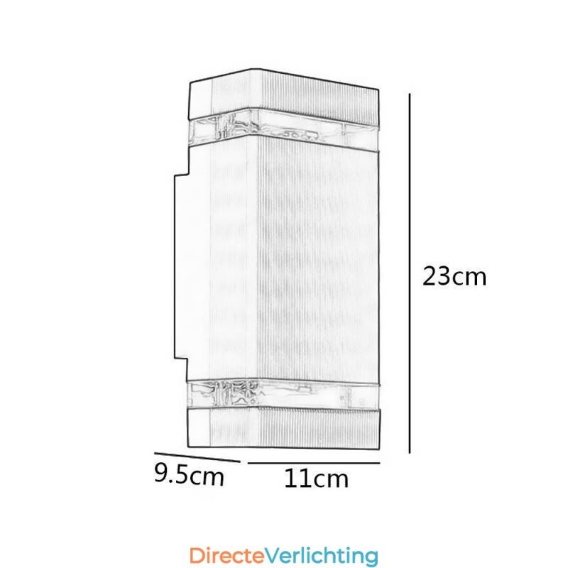 Eenvoudige aluminium wandlampen, waterdichte wandlamp, binnenplaats, veranda