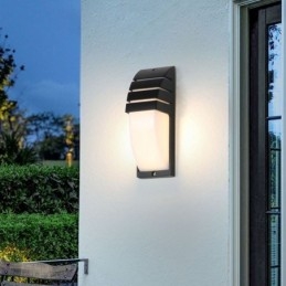 Waterdichte buitenportieklamp, zwarte aluminium wandlamp, tuinverlichting voor op de binnenplaats