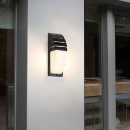 Waterdichte buitenportieklamp, zwarte aluminium wandlamp, tuinverlichting voor op de binnenplaats