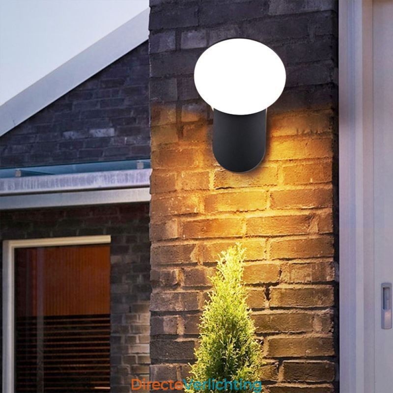 Moderne minimalistische aluminium lamp tuin waterdichte halve maan wandlamp