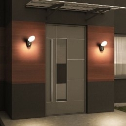 Moderne minimalistische aluminium lamp tuin waterdichte halve maan wandlamp