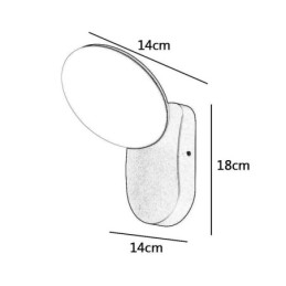 Moderne minimalistische aluminium lamp tuin waterdichte halve maan wandlamp