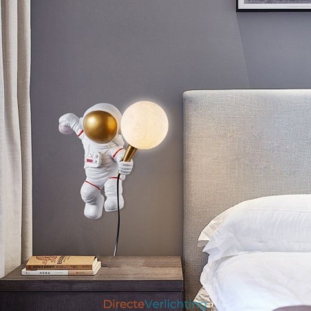 Moderne wandlamp Creatieve astronaut Hars wandlamp Kinderen Moderne wandlamp Creatieve astronaut Hars wandlamp Kinderen