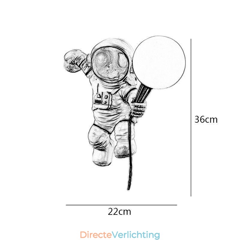 Moderne wandlamp Creatieve astronaut Hars wandlamp Kinderen