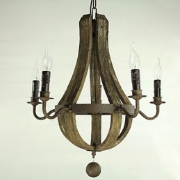 Kroonluchter 5 lampen Vintage Retro Landelijk Wonen Eetkamer Metaal