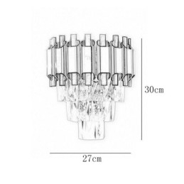 Hangende kristallen moderne wandlamp met vaste bedrading, 11,81" hoge armatuur