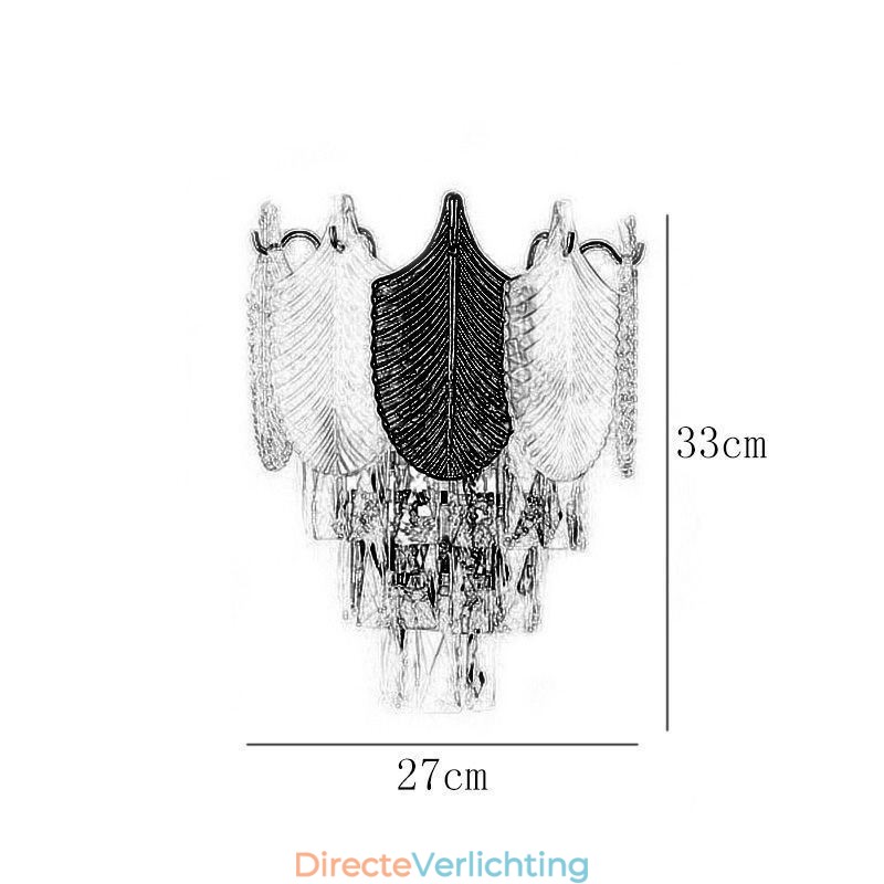 Kristallen wandlamp moderne wandlamp 2X basis