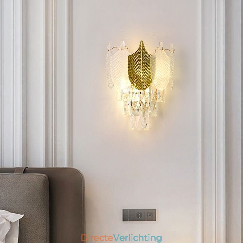 Kristallen wandlamp moderne wandlamp 2X basis
