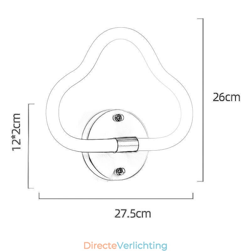 Wolkvormige wandlamp kunst decoratieve verlichting