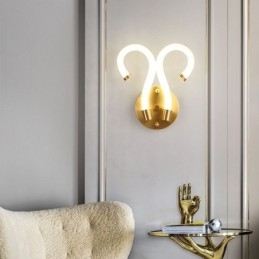 Moderne wandlamp Creativiteit Wandlamp Koper Schapenhoorn 2 Lampen