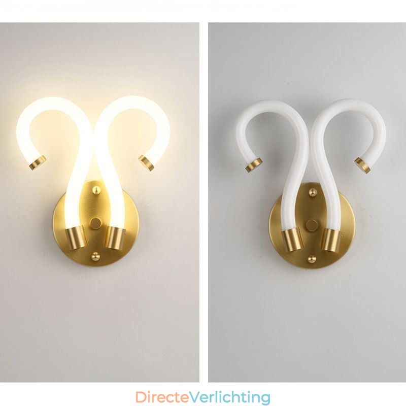 Moderne wandlamp Creativiteit Wandlamp Koper Schapenhoorn 2 Lampen