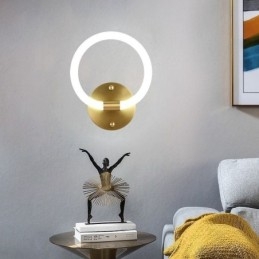 Moderne wandlampen Ronde ringwandlampen Driekleurige dimfunctie