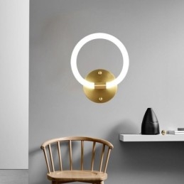 Moderne wandlampen Ronde ringwandlampen Driekleurige dimfunctie