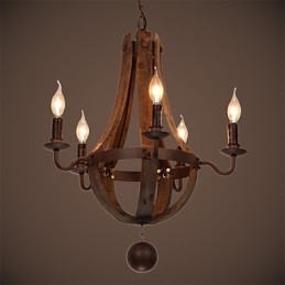 Kroonluchter 5 lampen Vintage Retro Landelijk Wonen Eetkamer Metaal