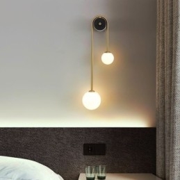 Globe Glazen Wandlamp Verlichting Moderne Messing Wandlamp