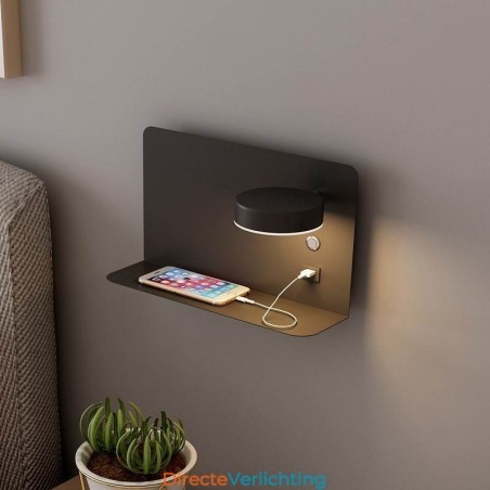 Wandlamp Draaibare Wandlamp met USB-oplaadpoort Wandlamp Draaibare Wandlamp met USB-oplaadpoort