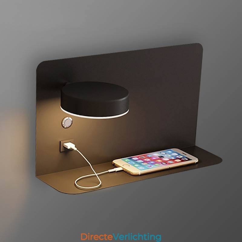 Wandlamp Draaibare Wandlamp met USB-oplaadpoort