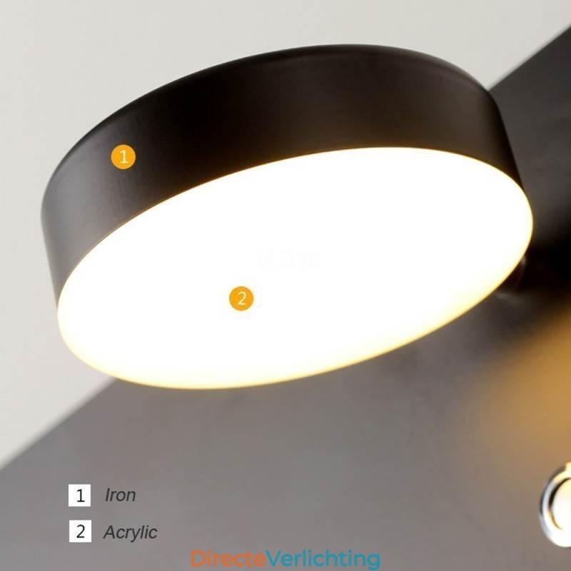 Wandlamp Draaibare Wandlamp met USB-oplaadpoort