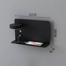 Wandlamp Draaibare Wandlamp met USB-oplaadpoort