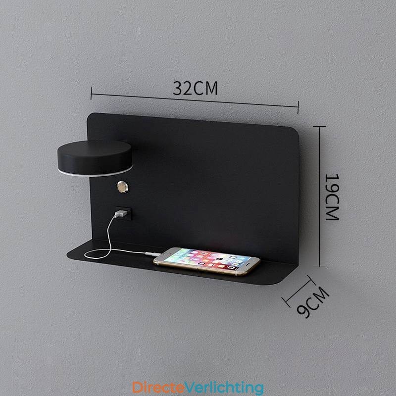 Wandlamp Draaibare Wandlamp met USB-oplaadpoort