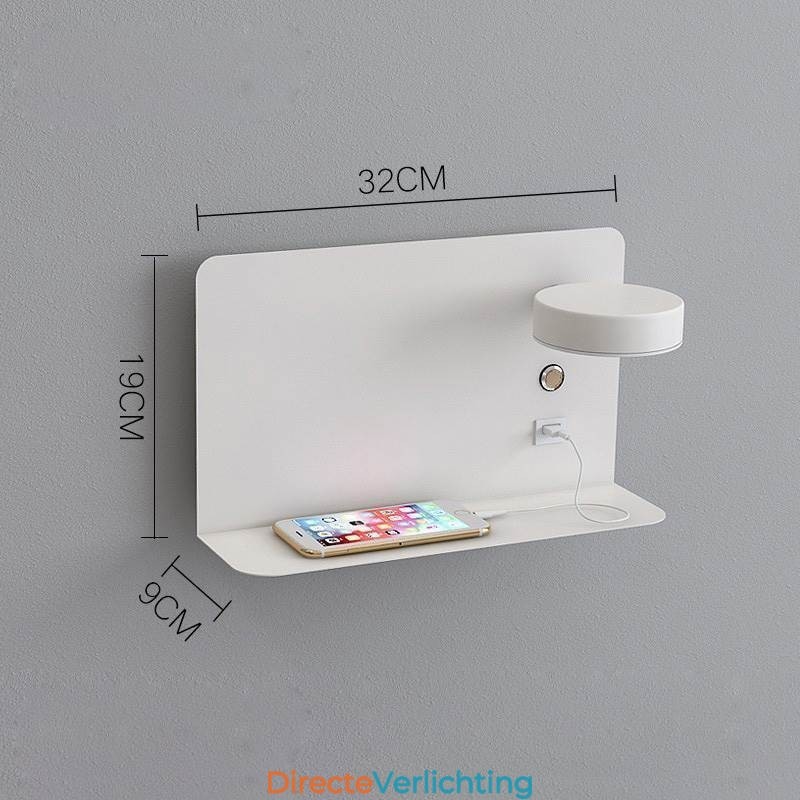 Wandlamp Draaibare Wandlamp met USB-oplaadpoort