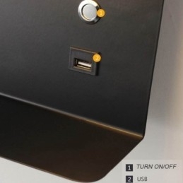 Wandlamp Draaibare Wandlamp met USB-oplaadpoort