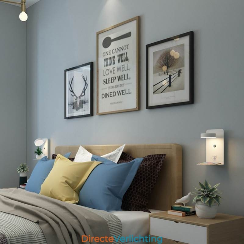Wandlamp Draaibare Wandlamp met USB-oplaadpoort