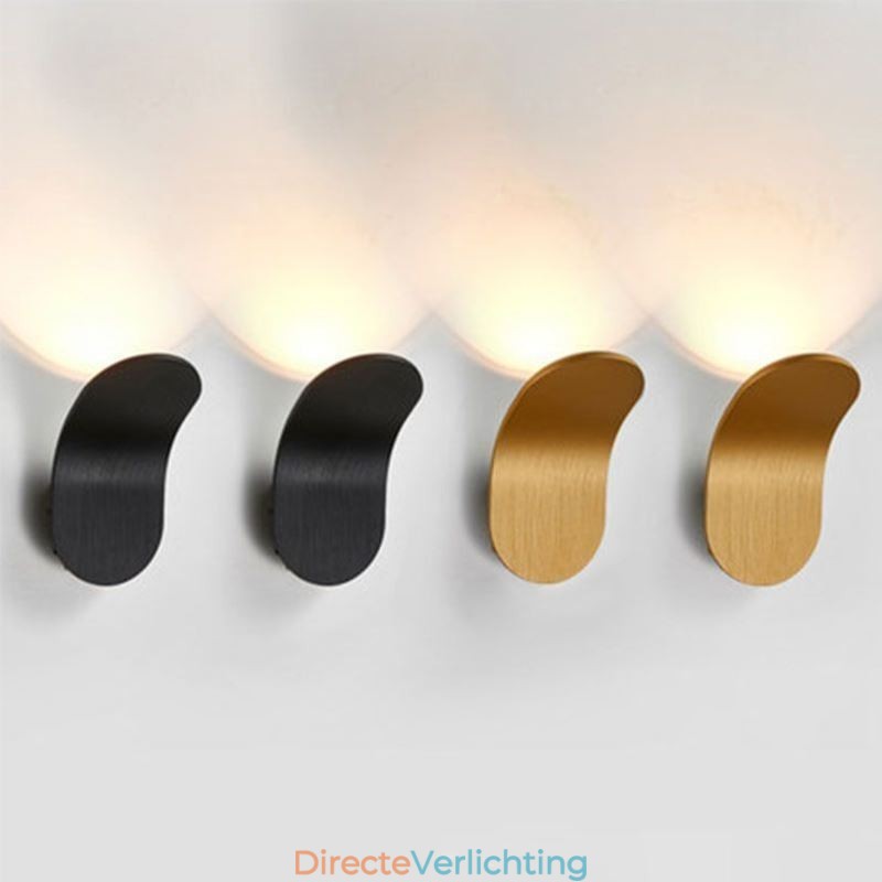 Minimalistische aluminium wandlamp