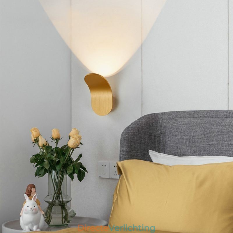 Minimalistische aluminium wandlamp