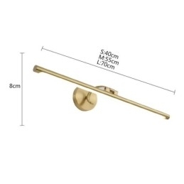 Nordic Mirror Front Light Messing Acryl Wandlamp