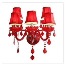 Europese Kristallen Wandlamp Rode Kleur Wandlamp