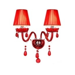 Europese wandlamp kristal wandlamp rode kleur