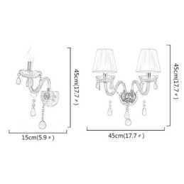 Europese wandlamp kristal wandlamp rode kleur