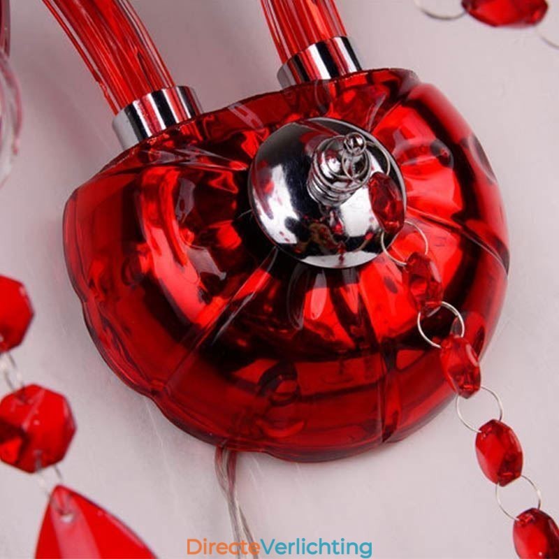 Europese wandlamp kristal wandlamp rode kleur
