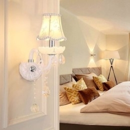 Klassieke Europese stijl kristallen wandlamp elegante wandlamp