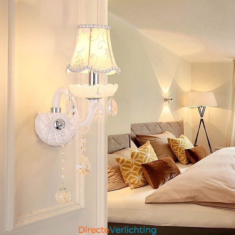Klassieke Europese stijl kristallen wandlamp elegante wandlamp