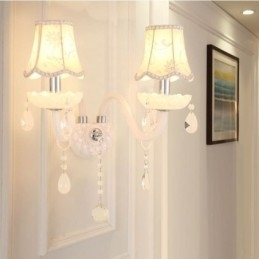 Klassieke Europese stijl kristallen wandlamp elegante wandlamp