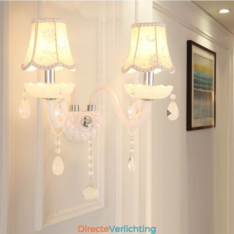 Klassieke Europese stijl kristallen wandlamp elegante wandlamp