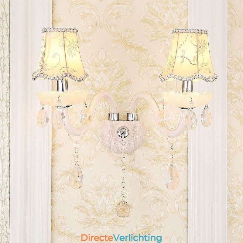 Klassieke Europese stijl kristallen wandlamp elegante wandlamp