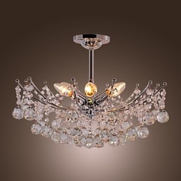 Luxe kristallen kroonluchter met 6 lampen hangkroonluchter