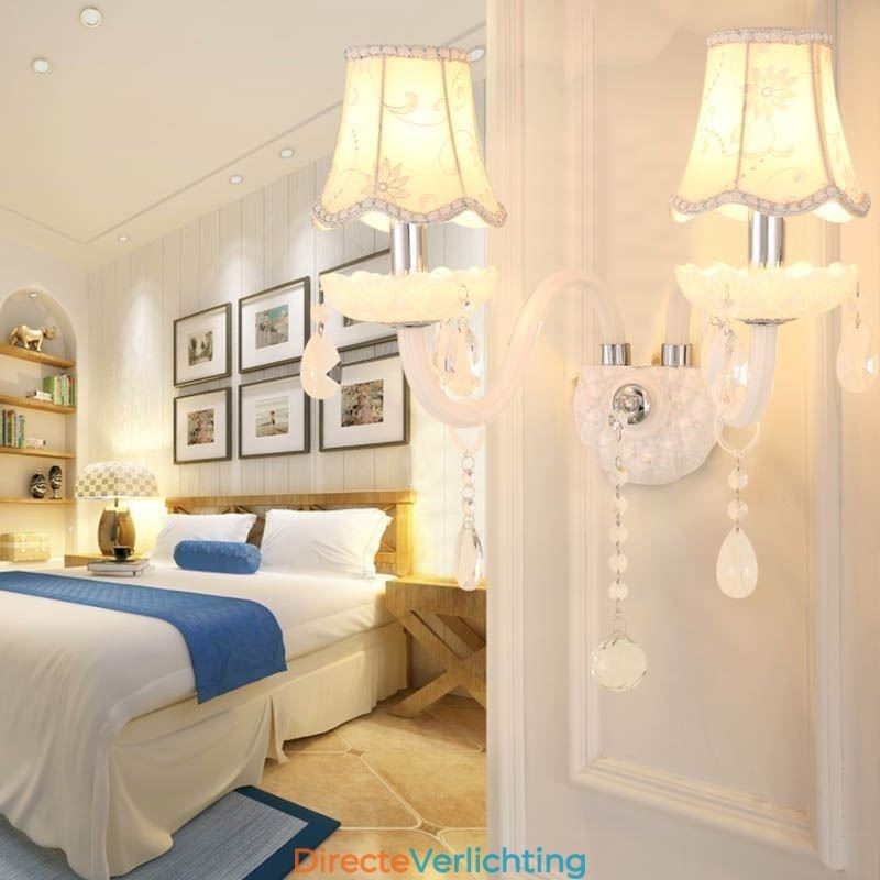 Klassieke Europese stijl kristallen wandlamp elegante wandlamp