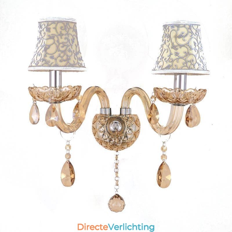 Elegante kristallen wandlamp in Europese stijl, gangpad