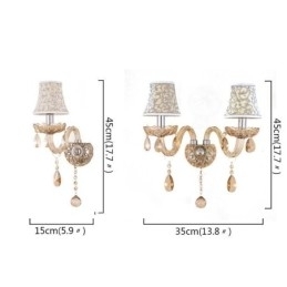 Elegante kristallen wandlamp in Europese stijl, gangpad